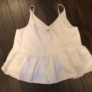 Express white embroidered tank top